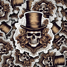 Skull Vinyl Sticker - A Bold Statement of Intrigue