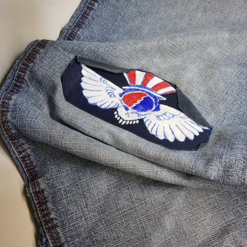 Vintage Y2K Blue U.S. POLO ASSN Embroidery Baggy Wide Leg Jeans 32x30 red label - 第 8/20 張圖片