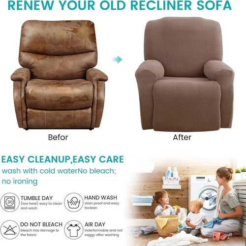 Elastischer Relaxsessel 1-Sitzer Sofa Bezug Schoner Liegesessel Bezug Schoner - Bild 3 von 56