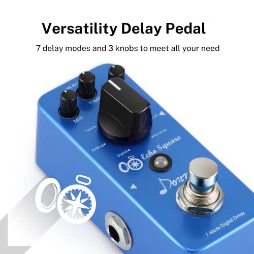 DONNER Echo Square 7モードデジタルディレイ Donner 7-Mode Delay Pedal Echo Square Multi-Effect Guitar Pedal