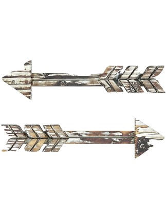 Wooden Arrow Wall Decor - Set of 2 ExtraLarge 16.7  x 2.5  Arrow Home Decor-...