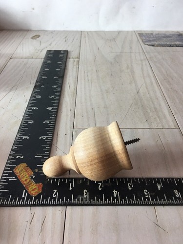 Lot Of 3 Vintage Artel Wood Pole Ends Size 1 3/8” Plain Round Roles Made In Japa - Picture 8 of 11