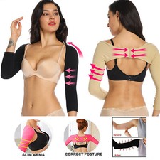 Women Upper Arm Shaper Compression Posture Corrector Tops Arms Shapewear Sleeves