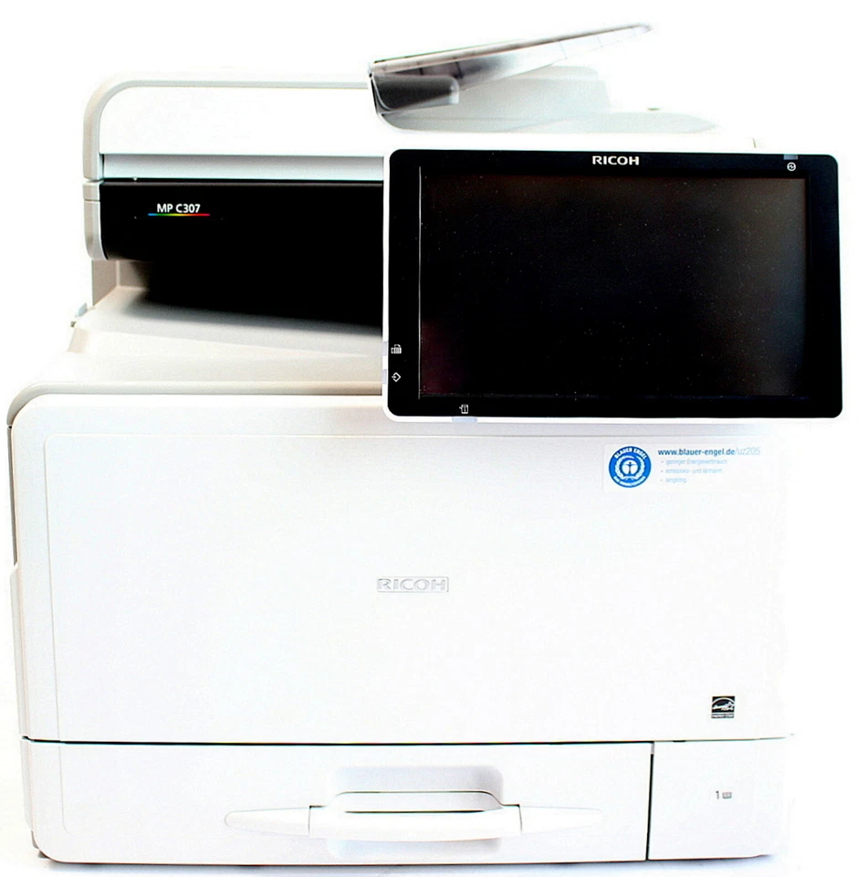 Ricoh MP C307 SPF Farb Multifunktionsdrucker A4 Kopierer Scan Fax 61657 Seiten