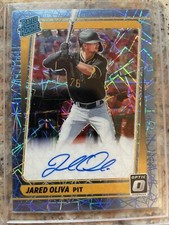2021 Donruss Optic Jared Oliva Rookie Auto Prizm!🔥 HOT! 59/75! Pirates