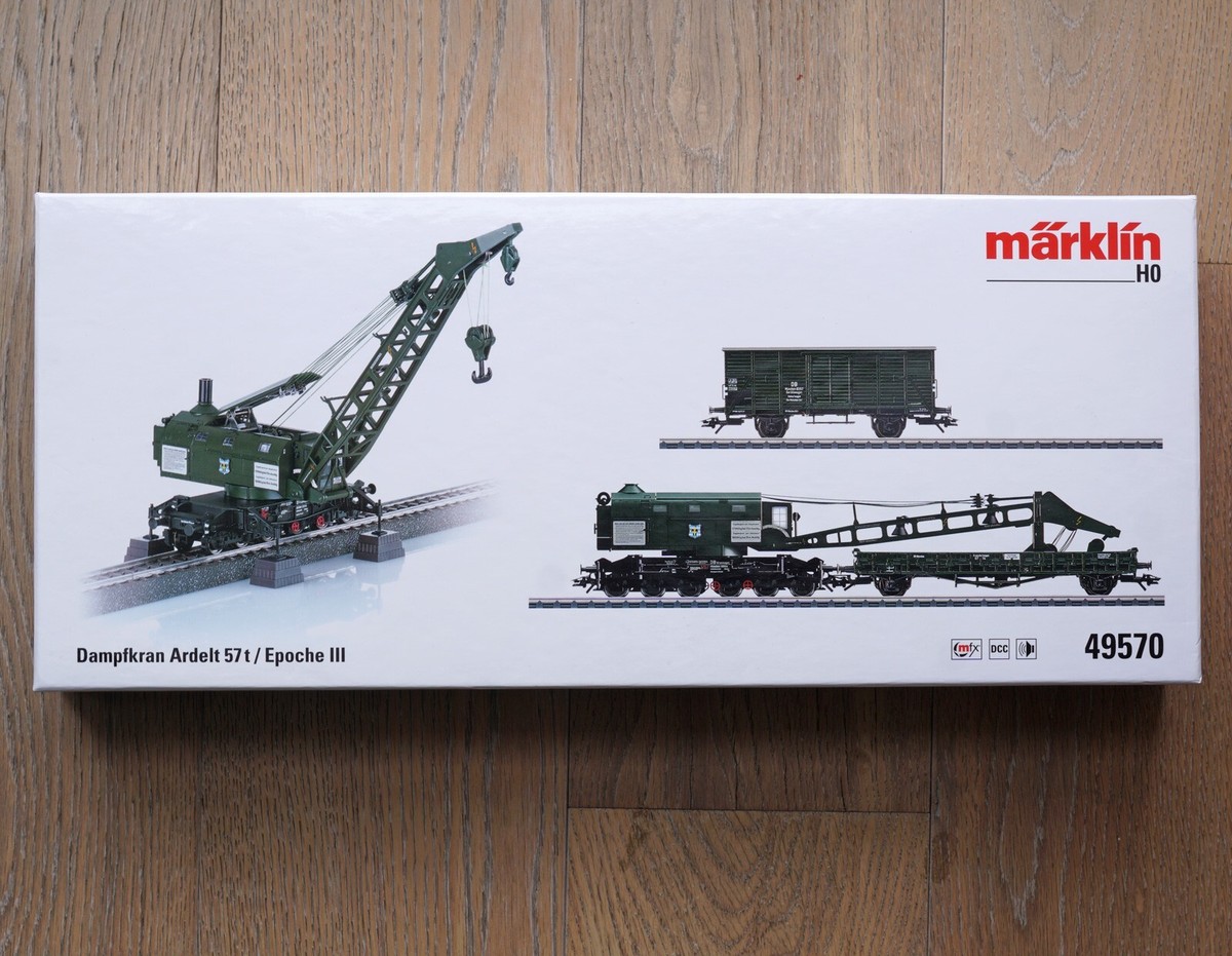 Märklin 49570 Steam Crane Ardelt 57t DB Sound and Vapor for sale
