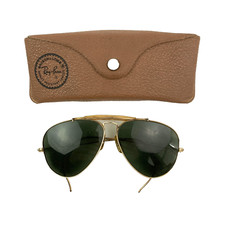 Vintage B L Ray-Ban Sunglasses Outdoorsman Gold Frames with Cable Arms