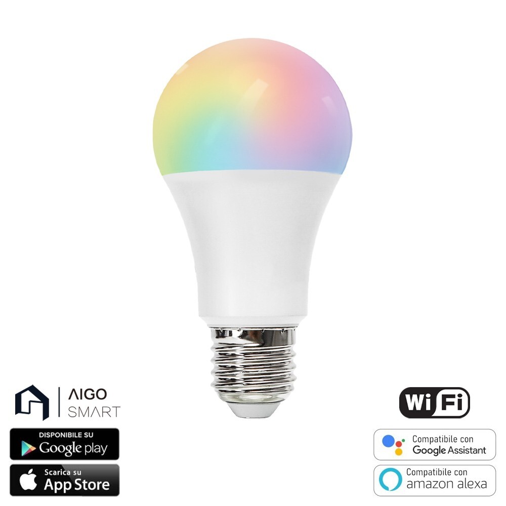Lampadina a led A60 10 watt 12v attacco E27 lampada a sfera risparmio energetico luce calda 3000k