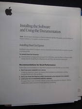 Installing Final Cut Express Apple 2003 Pamphlet