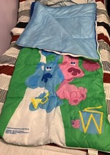 Vintage Blues Clues Blue Magenta Sleeping Bag 2000 Viacom 30x57 Imperfections