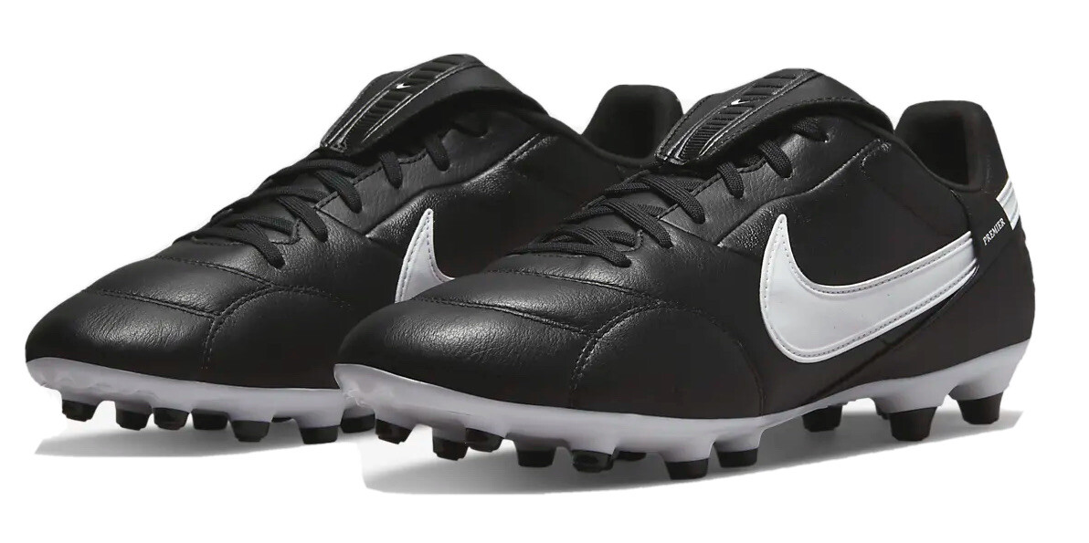 Size 6.5 Nike Premier III 3 FG Soccer Cleats Black White  display picture 3