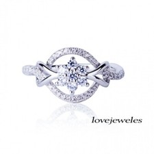 14K White Gold Over 1.50CT Round Cut Lab-Created Diamond Engagement Wedding Ring