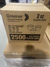 2oz Soufflé Portion Cups PP Clear Plastic Condiments Sauces Fits Many Lids