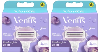 Pack 8 Lames Gillette VENUS "Comfortglide Breeze" Lot Recharges Rasoir Femme 3*
