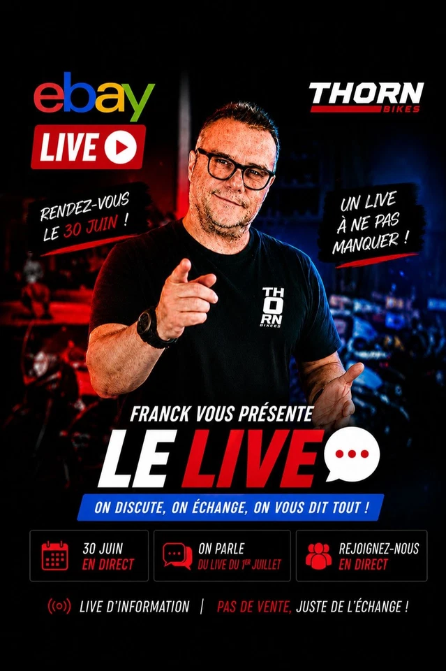 🔥Découvrez le tout premier eBay Live Thorn Bikes !🔥