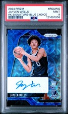 2024 PANINI PRIZM RC SIGNATURES BLUE CHOICE #RSIJWG JAYLEN WELLS 46/49 PSA 9