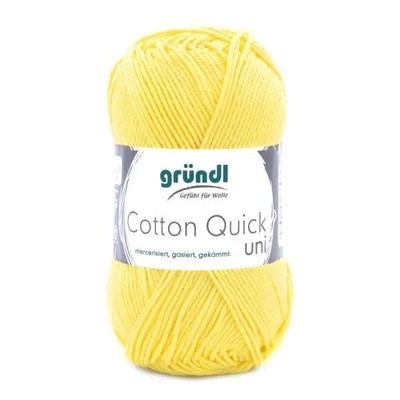 Gründl Wolle Cotton Quick 50 g uni gelb  Wolle