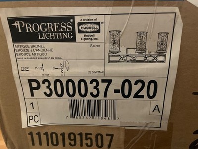 Progress Lighting Soiree 3 Light 23-3/4'' Wide Bathroom Vanity Light w/ clr glass