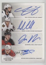 2013-14 Panini Playoff Contenders Fours Jon Merrill Nathan Beaulieu Auto 1pc9