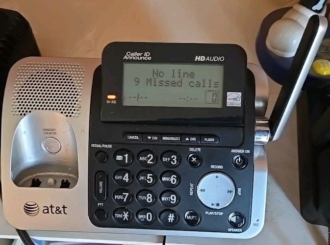 AT&T Cordless Phone Handset Charging Base/Answering Machine w/Pwr Cord CL83451