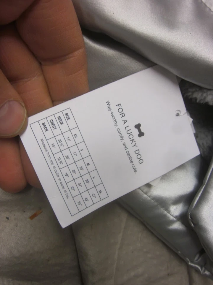 GAP Pet Dog Smooth Quilted Puffer Vest Metallic Silver Size Small $49.95 - Image 3 of 4