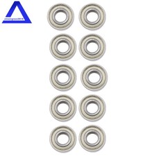 10Pcs 6203-ZZ C3 EMQ Deep Groove Ball Bearings 17mm ID 40mm OD 12mm Metal Sealed