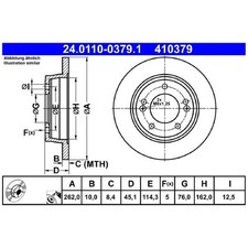 2x ATE Scheibenbremse hinten 58411A6300 | 976075