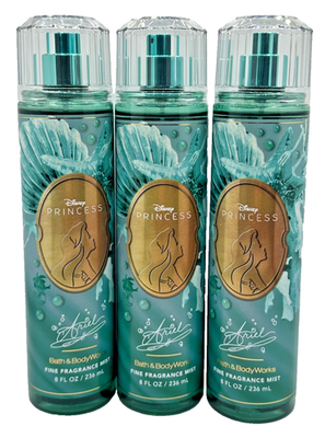 Bath Body Works LOT Bottles Disney Princess ARIEL Fragrance Mist Spray  oz