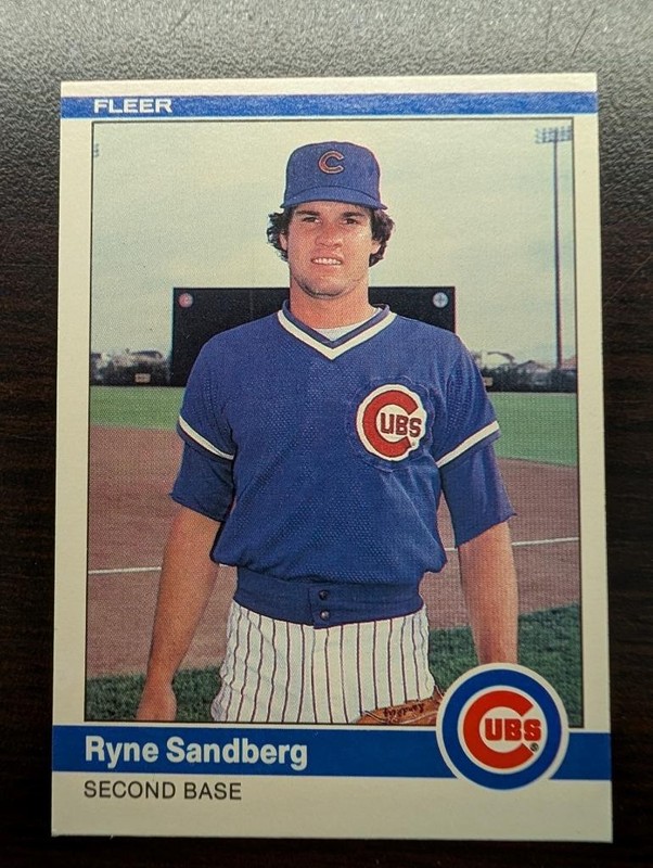1984 FLEER RYNE SANDBERG BASEBALL CARD #504 CHICAGO CUBS SECOND BASE NM/MT LOOK