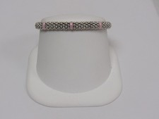 Designer LAGOS Sterling Silver Pink Ceramic C...