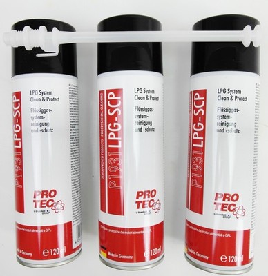 SET: 3x PRO TEC LPG Flüssiggas System Reinigung & Schutz + Adapter