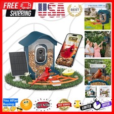 Smart Bird Feeder with Camera, 2K HD AI Identify Birds Species, Bird Watching...