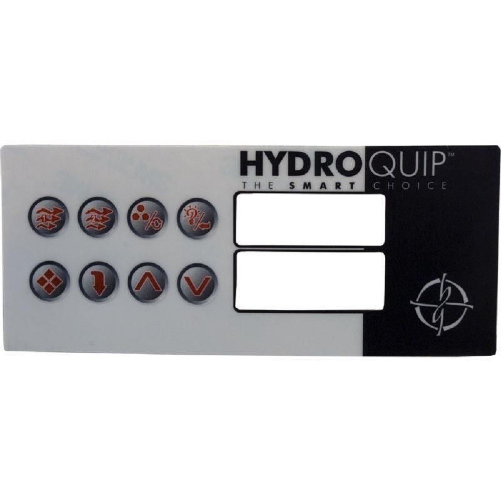 Hydro-Quip 80-0211 8-Button HT2 Spa Side Label Overlay