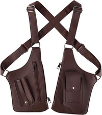 Men's Premium Leather Underarm Shoulder Sling Bag, Double Armpit Design