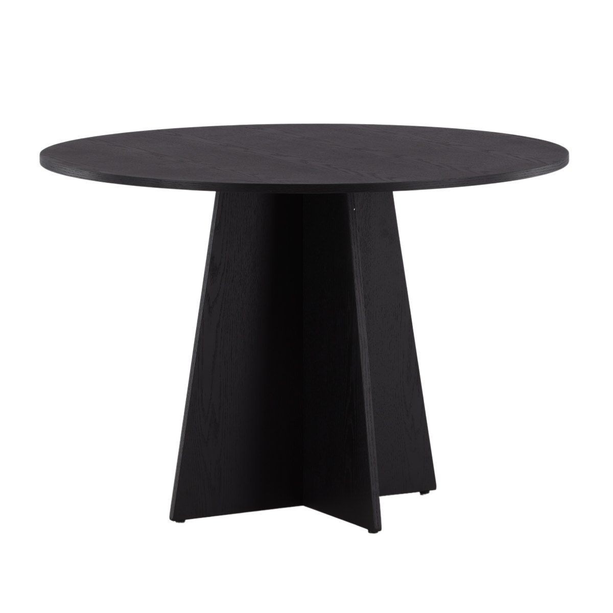 Table à manger ronde Bootcut gain de place 110cm noire pour petits espaces
