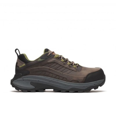 MERRELL WORK Men's Moab Speed 2 Carbon Fiber Toe Waterproof Work Shoe Dark Taupe