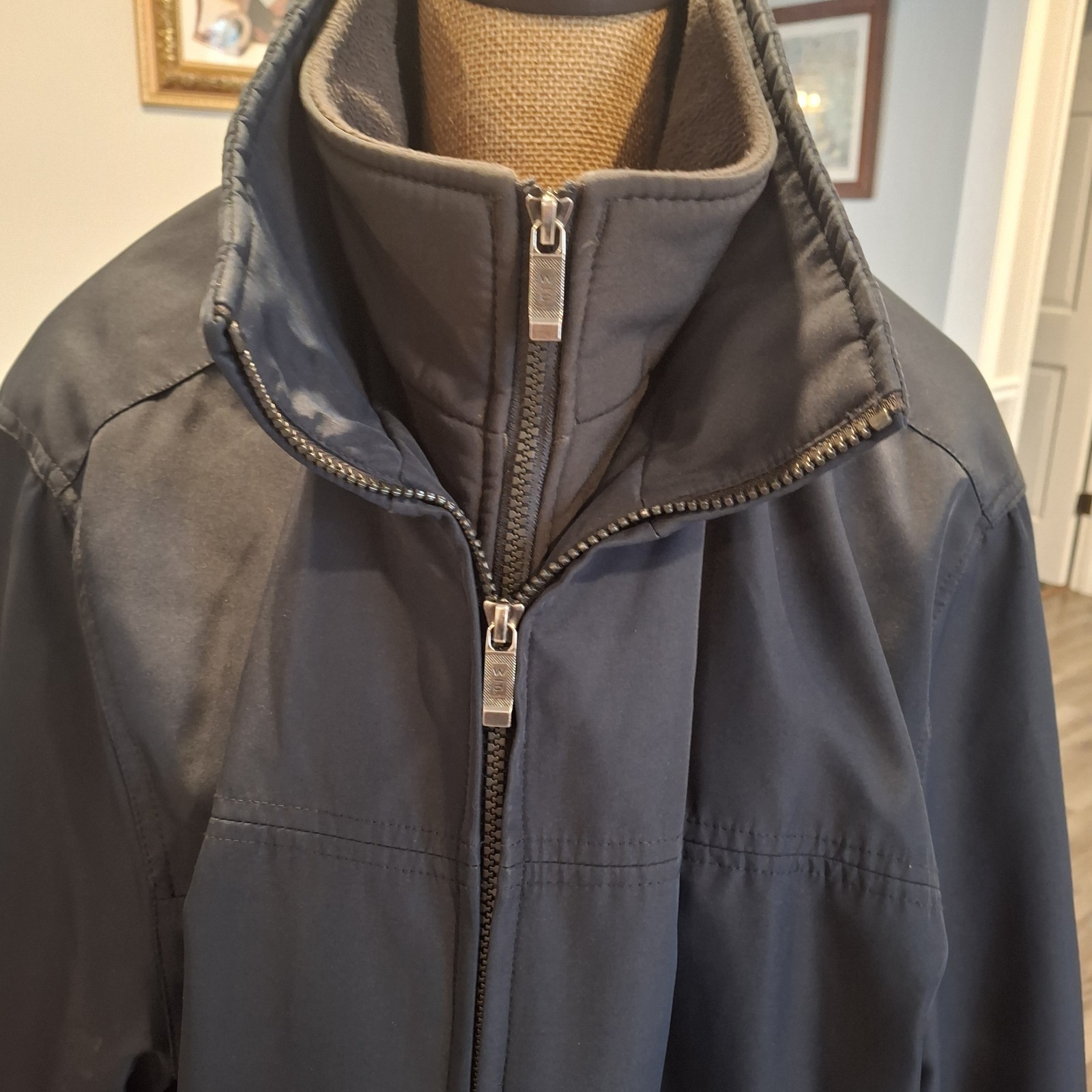 Weatherproof Black Polyester Softshell Double Zip… - image 3