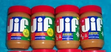 JIF ( Pack of 4 ) Creamy Peanut Butter, 16 Oz / 1 LB Each- BEST BEFORE 4/2027