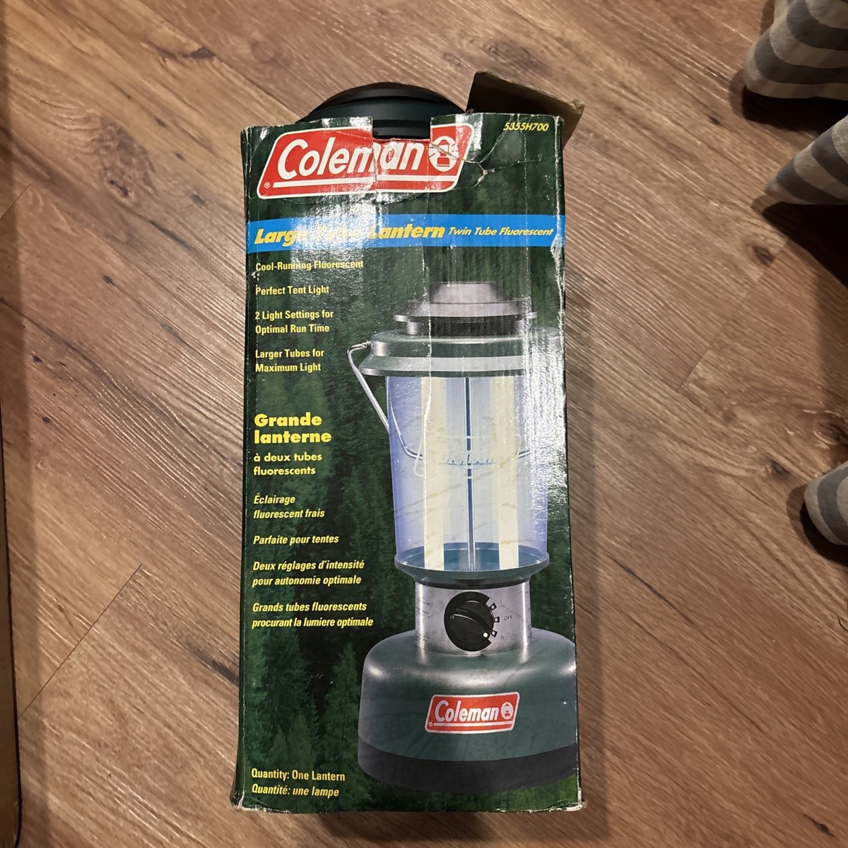 Vintage Coleman 5355H700 Large Tube Lantern Fluorescent for sale