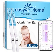 Easy Home Ovulation Test Strips 50-Pack , FSA Eligible Ovulation Predictor Kit