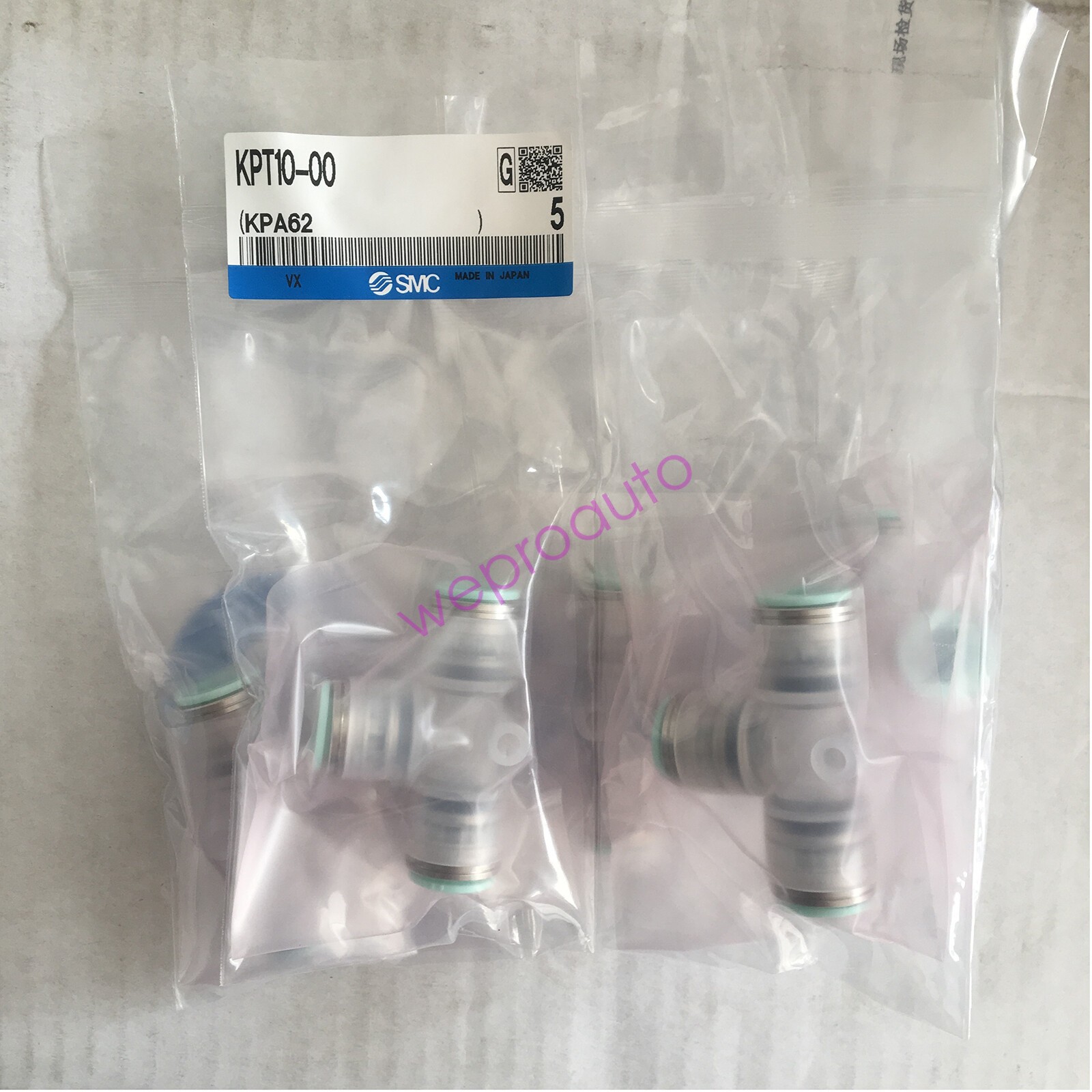 SMC KPT10-00 Clean One-Touch Fitting For Blowing Systems - Male And Union Tee ✦K
