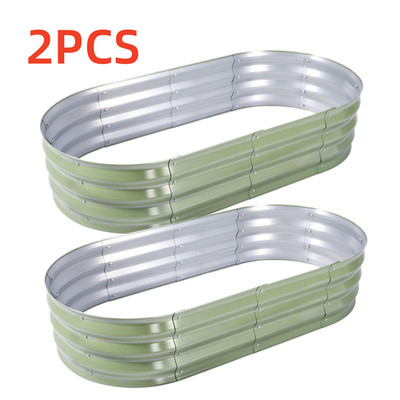 4X2X1Ft Extra Deep Garden Container Anti-Rust Galvanized Steel For Fruits Herbs