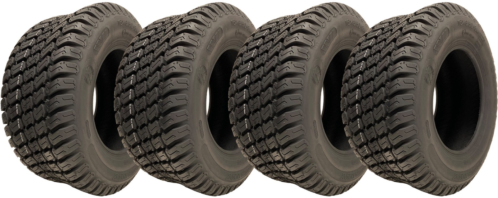 16x6.50-8 Lawnmower Tyres 4ply Turf Grass Wanda P332 Road Legal 280kg (Set of 4)
