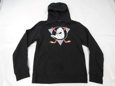New -Minor Flaw- Anaheim Ducks Mens Size S Small Black Hoodie