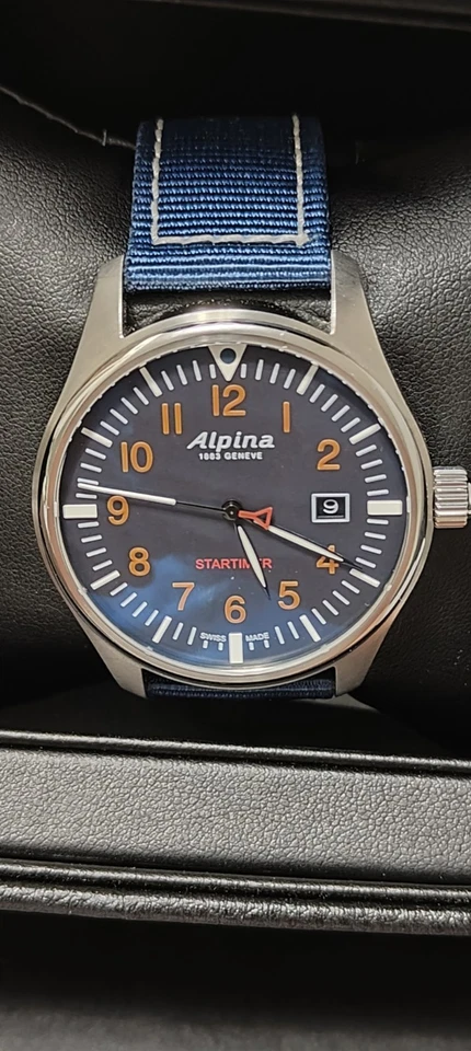 Reloj Alpina Startimer Piloto Hombre Cuarzo Esfera Azul 42mm AL-240N4S6 Foto 3 de 4