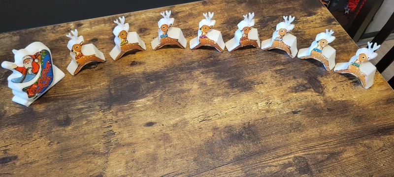 Vintage/*Y. E. ENTERPRISE,INC Blow Mold Xmas Light Set Covers-Lot of 9/See Pics.