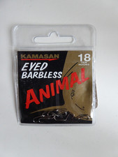 Kamsan Eyed Barbless hooks size 18