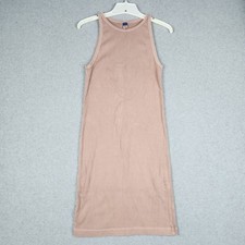 Old Navy Tank Dress Womens Medium Brown Ribbed Knit Stretch Sleeveless Slim Fit