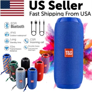 Bluetooth Wireless Portable Speaker Waterproof Stereo Bass USB TF FM Radio