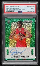2024-25 Prizm Deca FOTL Green Shimmer 6/25 Ja'Kobe Walter PSA 9 MINT Auto 0xh3